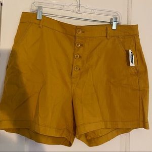 Yellow High Waisted Shorts